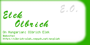 elek olbrich business card